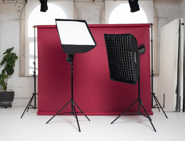 Large Backdrop & Lights Hire Package contents